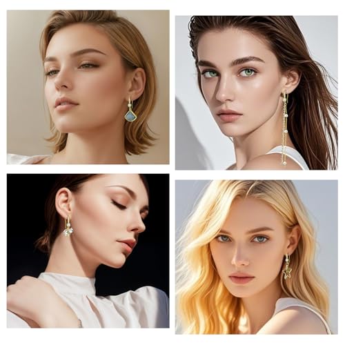 Earring Hooks for Jewelry Making, 14K Gold Plated Earring Hooks with with Cubic Zirconia Hypoallergenic Ear Wire for DIY Earrings 220PCS - color: 14K Gold-Big Cubic Zirconia Earring Hooks