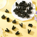 FASHEWELRY 30Pcs Acrylic Letter V Beads with Large Hole Big Plastic Letter Blocks European Beads 3D Letters Chunky Vowel Initial Alphabet Bead for Key Chains Necklace DIY Arts Craft Projects - color: Black, size: V
