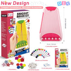 Friendship Bracelet Making Kit for Girls Ages 8-12, Kids Jewelry Making Kit with 28 Pre-Cut Threads and Letter Beads, Arts and Crafts for Kids, Birthday Easter Gifts for 6 7 8 9 10 11 12 Year Old - color: Pink/Red