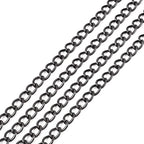 Craftdady 16.4 Feet Aluminum Curb Chain Link Black Twisted Cable Cross Chain Unwelded 10x6.5mm with Spool for Bracelet Necklace Tassel Earring Jewelry Making - color: Black, 10x6.5mm