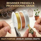 Copper Wire for Jewelry Making, 22 Gauge (0.6mm) 3Rolls 12Feet/Roll Jewelry Beading Wire & Essential Jewelry Making Supplies Premium Wires for DIY Jewelry Making, Crafts, Gardening (3rolls Set)