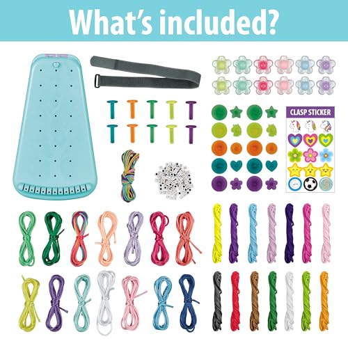 Chilpals Friendship Bracelet Making Kit for Girls 8-12, DIY String Bracelet Maker & Jewelry Craft Kits - Innovative Leg-Strap Design, Birthday Gifts Ideas for Kids Ages 7 8 9 10 Year Old (Blue) - color: Blue