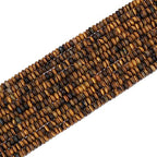 BEADIA Natural Yellow Tiger Eye Disk Stone Beads 4x2mm 160pcs Rondelle Loose Semi Gemstone Beads for Jewelry Making Design - color: Yellow Tiger Eye