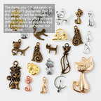 stino 100g Metal Pendant Charms for Jewelry Making, Bulk Silver & Gold Plated Charms for Braclet Necklace Crafts, Animal Plant Flower Pet and so on - color: Cat Bronze Glod