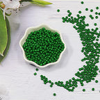 Size 6/0 Crafts Glass Seed Beads 4mm Dark Green Beads for Jewelry Making (Total About 100g About 1200pcs) - color: Dark Green