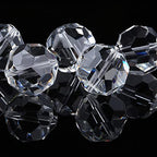300PCs 4mm Round Clear Faceted Crystal Glass Beads for Jewelry and Crafts - color: Crystal Clear, size: 4mm/300pcs