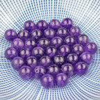 MJDCB 5A Natural South Africa Amethyst Gemstone Round Stone Beads for Jewelry Making DIY Bracelet Necklace (12mm) - color: South Africa Amethyst, size: 12mm
