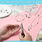 Crystal Rondelle Beads for Jewelry Making,1000pcs Briolette Glass Beads Plated Color Round Spacer Beads for DIY Bracelets,Necklaces,Earrings(4,6,8mm) - color: White