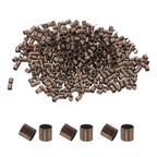 uxcell 500 Pcs Tube Crimp Beads, 2.5x2.5mm Copper Crimp Beads End Stopper Beads Tiny Loose Spacer Beads for Earrings Necklaces Bracelets Pendant DIY Crafts, Dark Bronze - color: Dark Bronze, size: 2.1 mm