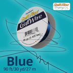 Soft Flex 26 Gauge Craft Wire - 27 Meters - Jewelry Wire with Tarnish Resistant Silver Plating - style: Blue