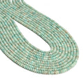 ICAI 2x4mm Natural Rondelle Beads – Loose Gemstone Spacers for DIY Jewelry Making (Amazonite) - color: Amazonite, size: 2x4