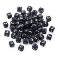 FASHEWELRY 500Pcs Acrylic Cube Letter Beads 5x5x5mm Black Square Letter J Alphabet Beads for DIY Bracelet Necklace Jewelry Making - color: Letter J