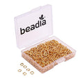 BEADIA Open Jump Rings Gold 0.6x4mm 1000pcs for DIY Jewelry Making Supplies - color: Gold, size: 0.6*4mm