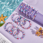 Ornaland Heishi Surfer Bracelets Set Polymer Clay Heishi Beads Stretch Bracelets Multi-Layer Stackable Friendship Bracelets Bohemia Summer Beach Jewelry for Women - color: Colorful-2
