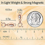 Magnetic Necklace Clasps and Closures,Converters Jewelry Clasps for Bracelet Necklaces Chain,Gold and Silver Plated Jewelry Making Necklace Clasps - color: 8Pcs | 4 Silver & 4 Rose Gold