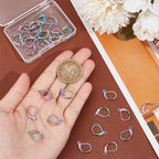 1 Box 40Pcs Leverback Earring Findings Stainless Steel Earring Hooks Bulk French Wire Rainbow Color Lever Back Small Huggie Earring Hooks for Jewelry Making Supplies DIY Craft Women Beginner