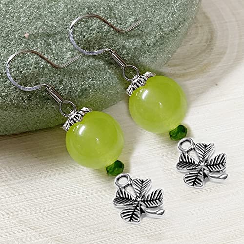 Heather's cf Four Leaf Clover Silver Leaf Beads 100-150 Pcs Leaves Craft Antique Leaf Charms for Crafting Leaf Pendant Charm for Necklace Bracelet Earring Making Fall Leaf Beads Set - color: Silver Clover