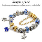 RUBYCA 5pcs 7.9" Gold Color Clasp European Snake Chain Charm Bracelet fit Charm Beads DIY - color: Gold, size: 20 CM