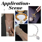 SUPERFINDINGS About 200 Sets Heart Toggle Jewelry Clasps 2 Colors Necklace Toggle Clasp Alloy T-Bar Closure Connector Set for Necklace Bracelet Jewelry Making DIY Craft