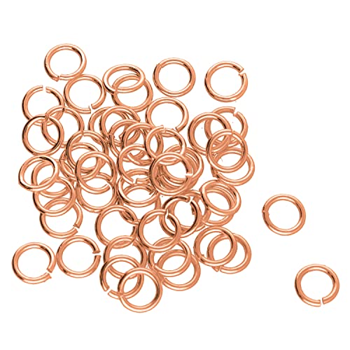 The Beadsmith Open Jump Rings – 4mm, Copper Plated, 22-Gauge (0.7mm) Wire Thickness, 144 Pieces – Findings for Making Keychains, Charms, Chain Mail and Body Jewelry - color: Copper, size: 4mm - 22 Gauge