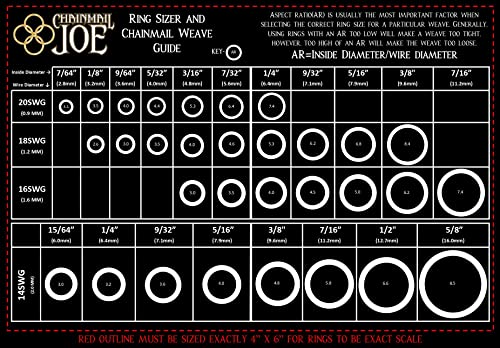 1 Pound Bright Aluminum Chainmail Jump Rings 18G 1/4" ID (6400+ Rings!) - size: 18SWG 1/4" ID