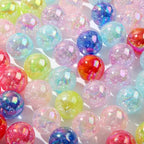 20mm Acrylic Crackle Beads 60pcs Chunky Bubblegum Bead Colors Pen Beads for Jewelry Making Bracelet Necklace Craft Making Supplies(60pcs Crackle) - color: Crackle
