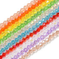 Stiesy 4mm Bicone Crystal Beads 10 Strands, Electroplated Faceted Bicone Glass Beads Spacer for DIY Jewelry Making, Bracelet Stringing and Craft Supplies - color: Bicone-10 Colors-10strands