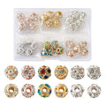Craftdady 30pcs Crystal Rhinestone Rondelle Spacer Beads 12mm Rhinestone Pave Brass Disco Ball Loose Beads 6 Colors for Jewelry Making, Hole: 4mm - color: 6 Color-12mm