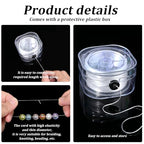 1 Roll 0.8MM Crystal Elastic Strings TPU Thread White Clear Stretch Flat Round Sturdy Transparent Arts Sewing Accessories Cords for Jewelry Making Beading Bracelet Necklace Diy Craft Supply - size: 0.8mm 87.49 Yards