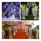 FQTANJU 200 Ft Acrylic Crystal Clear Beads String Roll, 8mm and 3mm Mixed, Party Garland Wedding Centerpieces Bridal Bouquet Crafts Decoration 60M - color: Crystal Clear