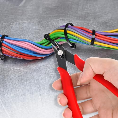 Covzoe 10 Pack 170 Wire Cutters, 5 Inch Small Precision Flush Cut Pliers with Spring, Micro Diagonal Side Cut Nippers, Sharp Wire Clippers for Electronics, Jewelry Making, Zip Ties, Soft Copper Wire