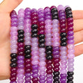 BONNY BOXX 1 Strand Natural 5 * 8mm Purple Shade Rondelle Beads, Natural Abacus Disk Stone Beads Loose Spacer Gemstone for DIY Bracelet Necklace Jewelry Making - color: Purple Shade, size: 5*8MM