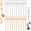 PAGOW 20pcs Keychain Making Kit, Alloy Key Chain Clips with Swivel Snap Hook Key Ring, Gold/Silver Purse Chain Bag Charm Extender Chains for DIY Crafts Handbag Jewelry Making - color: gold,silver,20pcs