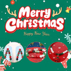 DUQGUHO Christmas Beads, Christmas Beads for Jewelry Making, 8mm Red Green White Round Glass Beads Kit 360PCS - color: 10-Red Green White