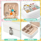 Kacctyen 12 Pcs Mini Mama Wildflowers Travel Jewelry Case Bulk Mother's Day Church Gifts for Mom Women Mama Gifts for Secretary Leather Travel Jewelry Case - color: multicolor