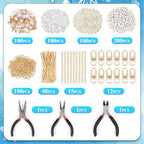 Supkiir 778 Pcs Seashell Keychain Making Kit, Ocean DIY Craft Keychain Supplies with 3 Jewelry Plier, Seashell Bag Charm Sea Horse Starfish Charm Iron Clasp Chain for Oceanic Purse Charms