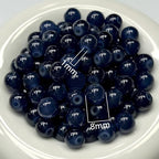 200PCS Glass Beads 8mm Glass Beads for Bracelets Necklaces Jewelry Making DIY Crafts (Navy) - color: 2Navy