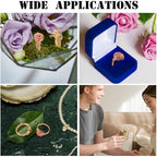 WEBBEDY Wire Wrapped Ring Making Kit, Jewelry Making Supplies Kit with 3-Color Jewelry Wire, Crystal Gemstone Beads, Mini Pliers Tools for Making 12 Sets Rings, 3 Styles Valentine's Day Unique Gift
