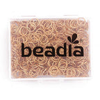 BEADIA Open Jump Rings Gold 0.8x6mm 500pcs for DIY Jewelry Making Supplies - color: Gold, size: 0.8*6mm