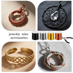 4 Rolls 20 Gauge Wire for Jewelry Making with Pliers 4 Colors 20 Gauge Jewelry Wire Craft Wires Tarnish Resistant Beading Wires for DIY Craft Making Supplies