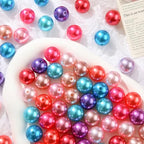 100pcs Color Pearl Beads Chunk Bubblegum Bead 20mm Pen Ball Beads for Pen Bag Jewelry Making Necklace Bracelets(redpinkpurpleblue) - color: redpinkpurpleblue