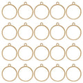 Open Bezels for Resin,50pcs Hollow Frame Pendants Round Open Frame Pendant Opens Bezel Pendants Blank Resin Pendant for Jewelry Making,DIY Resins Crafts(K Gold) - color: K Gold;Round