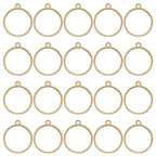 Open Bezels for Resin,50pcs Hollow Frame Pendants Round Open Frame Pendant Opens Bezel Pendants Blank Resin Pendant for Jewelry Making,DIY Resins Crafts(K Gold) - color: K Gold;Round
