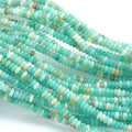 150PCS 2x4mm Natural Amazonite Rondelle Beads Abacus Disk Stone Beads Round Loose Spacer Gemstone Beads for DIY Bracelet Necklace Jewelry Making - color: Amazonite, size: 2x4mm Abacus Disk