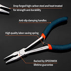 SPEEDWOX Long Nose Pliers Long Reach 6 Inch Mini Wire Cutter Side Cutting Fine Pliers for Hard to Reach Confined Areas Serrated Jaws High Leverage Reduce Efforts Jewelry Making Tools - style: Long Nose Pliers
