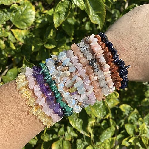 5-8mm 34 inches Natural Crystal Stone Beads for Jewelry Making Tumbled Drilled Irregular Gravel Gemstones Chips Stone Beads by Strand (Red Aventurine) - color: Red Aventurine