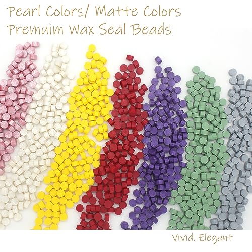 250pcs Burgundy Wax Seal Beads, Andotopee Premium Metallic Wine Red Sealing Wax Pellets for Stamp Seals, Wedding Invitations, Letter Envelopes, Scrapbook DIY Crafts & Formal Documents - color: Wine Red