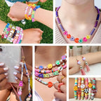 200pcs Bear Polymer Clay Beads, Mixed Charm Spacer Beads for Bracelet Necklace DIY Jewelry Making (Bear) - color: Bear