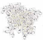 Shapenty Small Metal Alloy Lobster Claw Clasps Clip DIY Necklace Jewelry Finding Making Accessories Fastener Hook, 12mmx6mm, 100PCS (Silver) - color: Silver