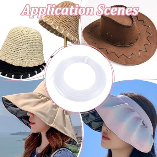 1 Roll Nylon Memory Wire 32.8 Yard Round Clear Plastic Wire White Boning Roll Clear Memory Brim Lines Crinoline Boning for Bridal Dress Hat Brims Jewelry Making Diameter:2.5mm - size: 2.5mm